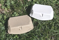 再生紙使用の卵用紙パック＜６個対応：白無地＞１０枚組
